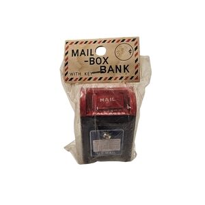 Vintage Mailbox Bank with Key